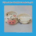 Cow shape candle ceramic fondue set